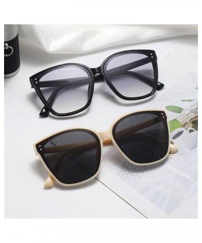 Woman Beach Square Photo Sunglasses Outdoor Large Frame Decorative Sunglasses (Color : F, Size : 1) 1 F $14.64 Designer