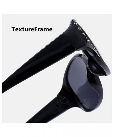 The new retro polarizing sunglasses with diamond trend sunglasses ladies fashion glasses Brightblackboxblackgrayflakes $12.45...