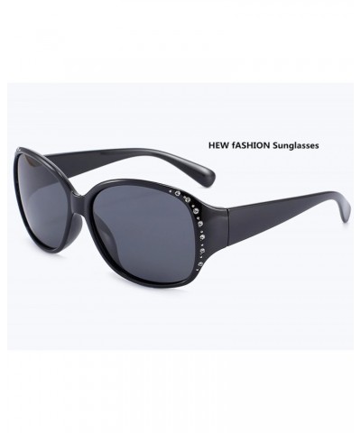 The new retro polarizing sunglasses with diamond trend sunglasses ladies fashion glasses Brightblackboxblackgrayflakes $12.45...