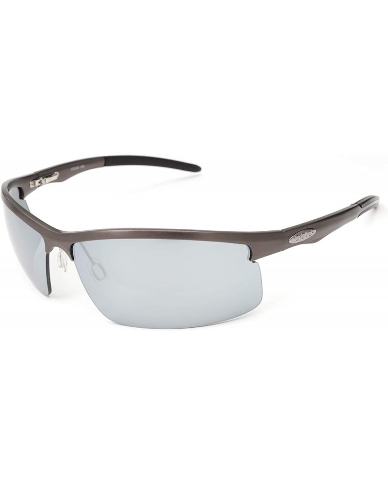 Cylinder Gun Metal Biker Sunglasses Mirror SIlver $67.63 Designer