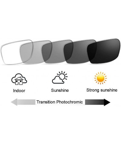 Men Women Rectangle Progressive Transition Photochromic Multifocal Reading Glasses Sun Reader Purple $15.89 Rectangular