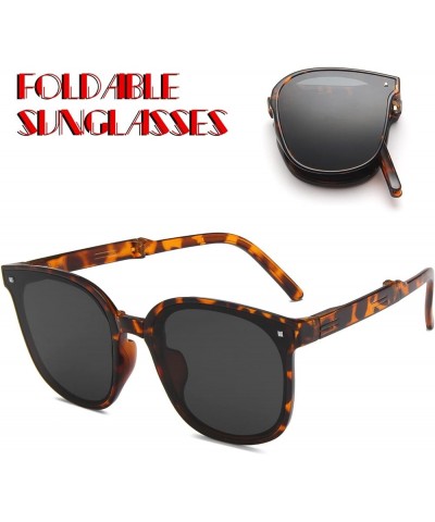 New Eye Glass Frames for Woman Trendy Sunglasses For Women Man Polarized Foldable Round Chic Retro Sun Glasses Orange $7.16 R...