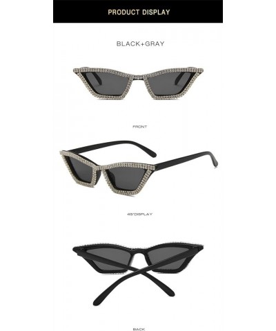 Cat Eye Women Sunglasses Fashion Outdoor Holiday Decorative Sunglasses (Color : E, Size : 1) 1 C $18.74 Designer