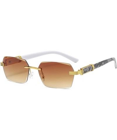 Fashion Square Small Frame Outdoor Vacation Beach Sunglasses Men and Women (Color : A, Size : 1) 1 D $19.14 Designer