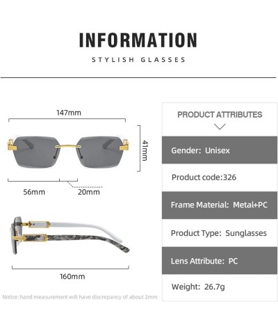 Fashion Square Small Frame Outdoor Vacation Beach Sunglasses Men and Women (Color : A, Size : 1) 1 D $19.14 Designer