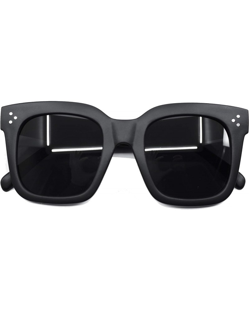 RAKOSTA c-7222 Premium Oversized XL Women Men Fashion Style square Sunglasses (MATTE BLACK GLASS, XL) $12.64 Oversized