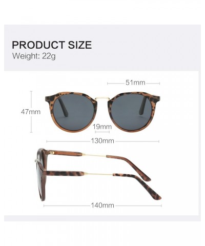 Polarized Sunglasses Vintage Classic Round Retro Sunglasses UV400 Metal Frame For Men Women Grey/Pink $12.64 Round