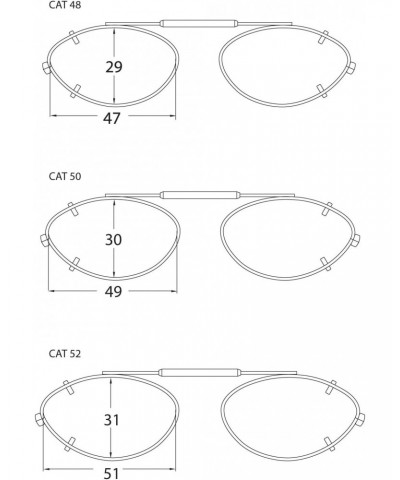 Visionaries Polarized Clip on Sunglasses - Cateye - Gun Frame - 51 x 31 Eye $32.48 Cat Eye