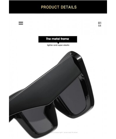 Cat Eye Wide Leg Sunglasses for Men and Women Fashion Retro Decorative Sunglasses (Color : A, Size : 1) 1A $14.88 Designer