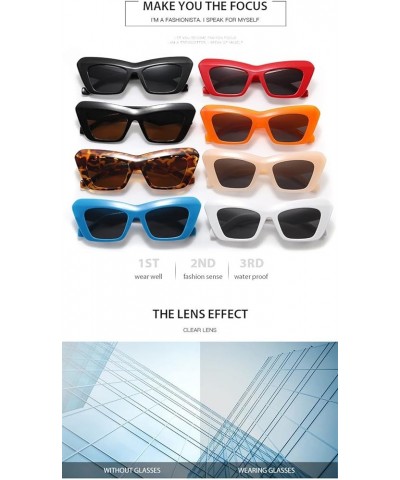 Cat Eye Wide Leg Sunglasses for Men and Women Fashion Retro Decorative Sunglasses (Color : A, Size : 1) 1A $14.88 Designer