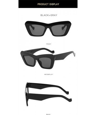 Cat Eye Wide Leg Sunglasses for Men and Women Fashion Retro Decorative Sunglasses (Color : A, Size : 1) 1A $14.88 Designer