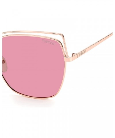 Sunglasses Women's PLD 4093/S Square Sunglasses, Gold Copper/Polarized Pink, 59mm, 16mm $27.28 Square