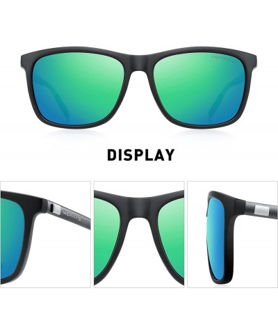 Polarized Sunglasses for Women Aluminum Men's Sunglasses Driving Rectangular Sun Glasses for Men/Women Matte Black Frame/Gree...