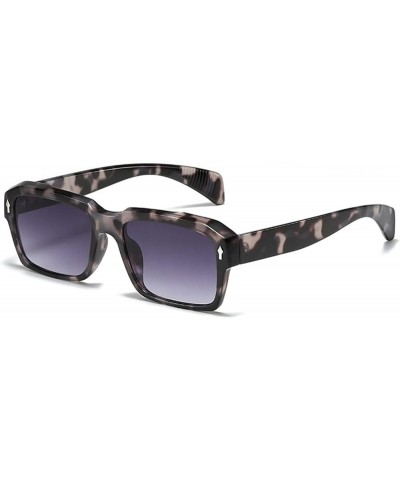 Square Frame Fashion Sunglasses Men and Women Outdoor Vacation Decorative Sunglasses (Color : 7, Size : 1) 1 6 $12.44 Designer