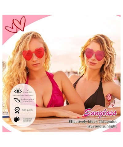 14 Pcs Heart Shaped Sunglasses for Women Heart Glasses Pack for Bachelorette Party Favor Valentines Gifts. Red $9.87 Heart