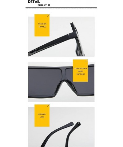 Retro Big Frame Street Shooting Square Metal Sunglasses for Men and Women (Color : I, Size : 1) 1 K $15.53 Designer