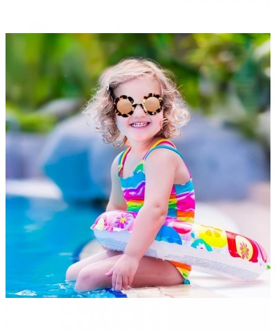 4 Pcs Girl Kids Flower Sunglasses Boy Round Flower Glasses Outdoor Cute Beach Party Sunglass Eyewear for Children Gift Sweet ...