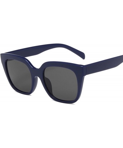 Fashion Square Sunglasses Large Frame Outdoor Holiday Women Sunglasses Sunglasses Men Trendy (Color : Navy, Size : One Size) ...