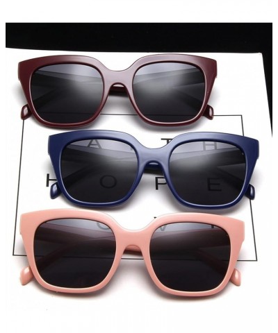 Fashion Square Sunglasses Large Frame Outdoor Holiday Women Sunglasses Sunglasses Men Trendy (Color : Navy, Size : One Size) ...