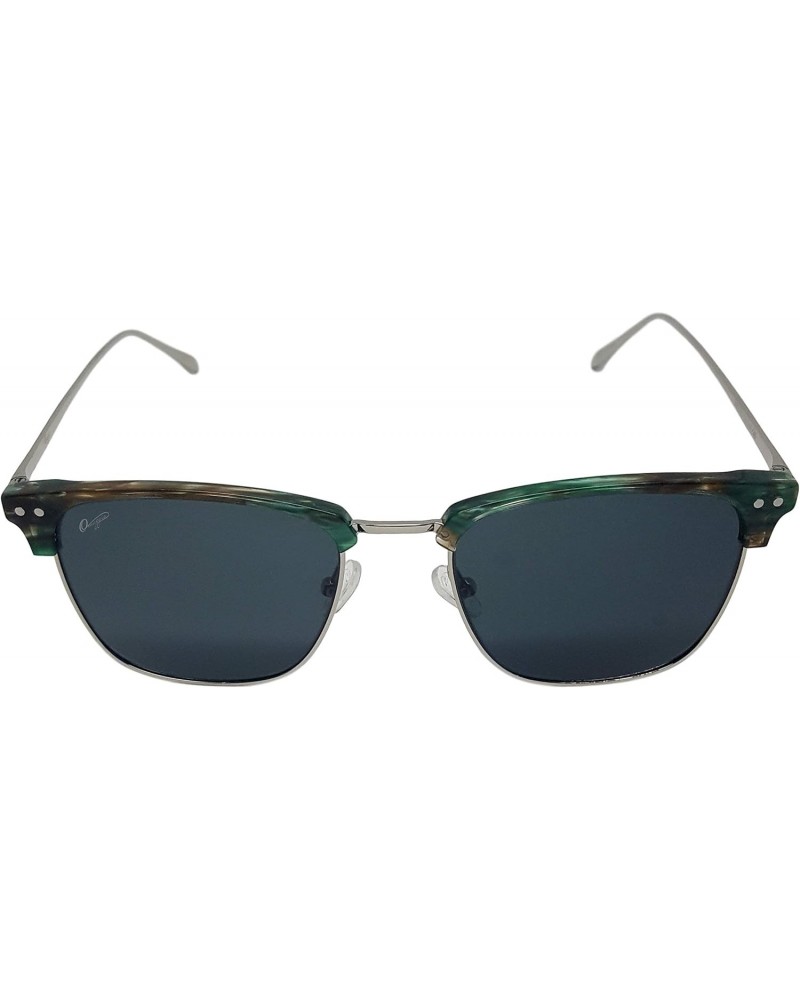 Tributes 706 Sunglasses - Green/Silver Metal Frame - Glass Lenses $23.50 Square