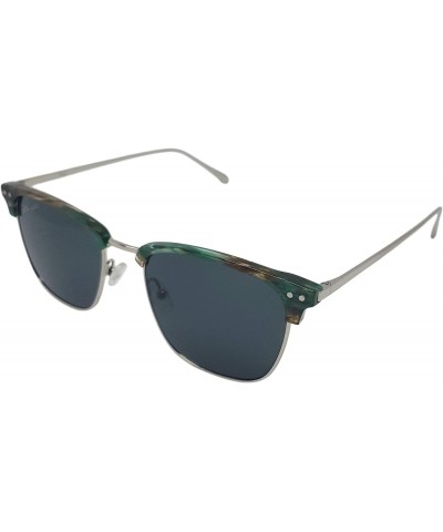 Tributes 706 Sunglasses - Green/Silver Metal Frame - Glass Lenses $23.50 Square