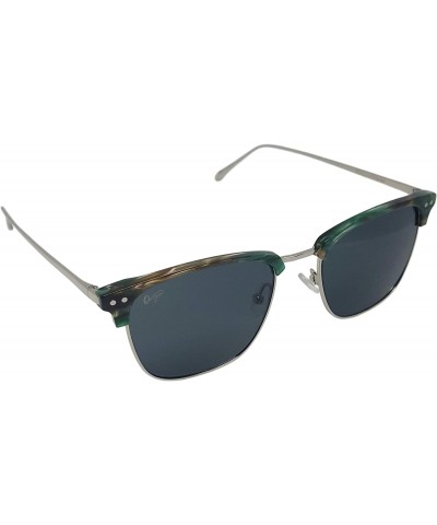 Tributes 706 Sunglasses - Green/Silver Metal Frame - Glass Lenses $23.50 Square