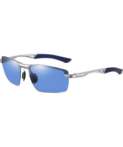 men's fashion sunglasses, driving and fishing glasses, polarized retro sunshades, UV protection Marine Dark Blue $10.19 Sport