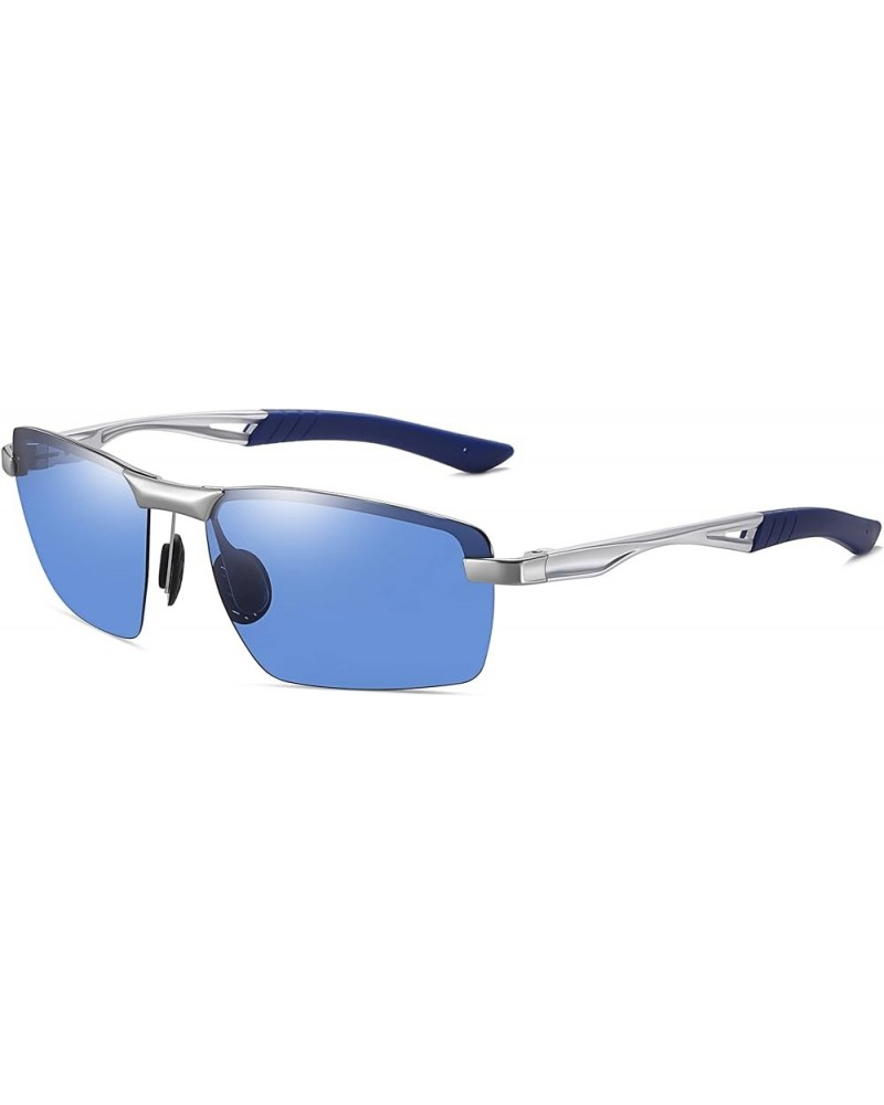 men's fashion sunglasses, driving and fishing glasses, polarized retro sunshades, UV protection Marine Dark Blue $10.19 Sport