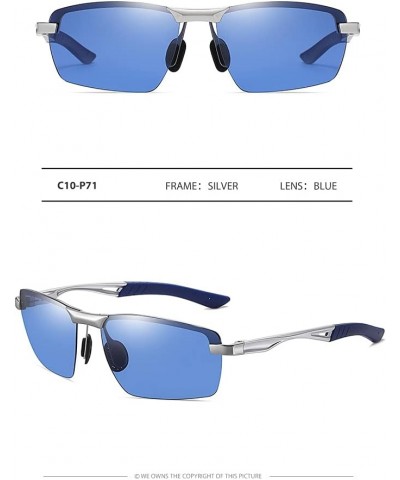 men's fashion sunglasses, driving and fishing glasses, polarized retro sunshades, UV protection Marine Dark Blue $10.19 Sport