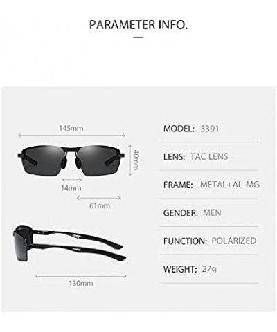 men's fashion sunglasses, driving and fishing glasses, polarized retro sunshades, UV protection Marine Dark Blue $10.19 Sport