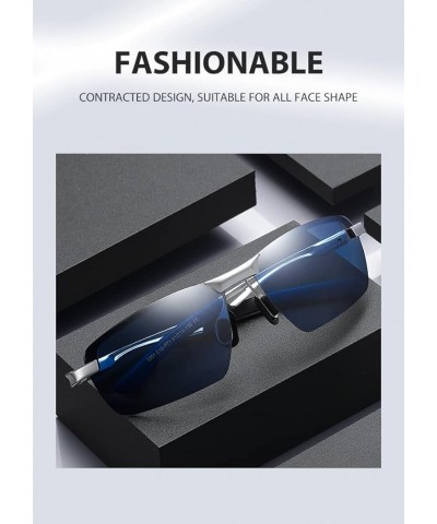 men's fashion sunglasses, driving and fishing glasses, polarized retro sunshades, UV protection Marine Dark Blue $10.19 Sport