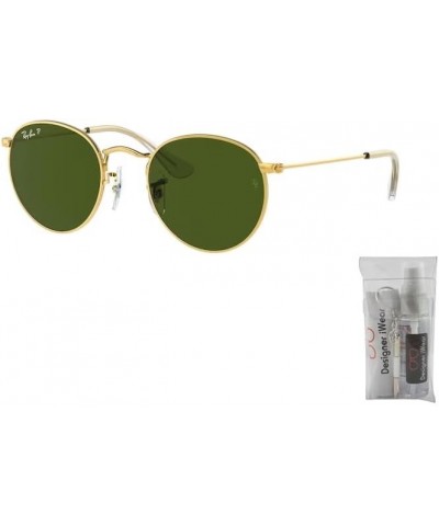 Junior Kids' Round RJ9547S Round Sunglasses for Men for Women + BUNDLE With Designer iWear Eyewear Kt Legend Gold / Green Pol...