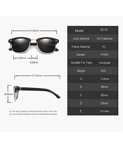 Sunglasses Men Polarized Sunglasses for Womens Trendy Retro Mirror Lens for Driving Fishing UV400 PC Frame Y3016 06 $8.39 Rec...