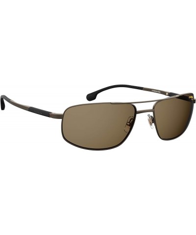 Men's 8036/S Rectangular Sunglasses Brown/Polarized Bronze $46.16 Rectangular