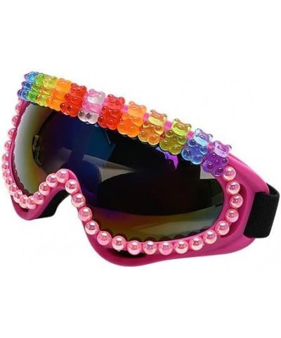 Fashion Oversized shield shape Diamond Sunglasses Women Men punk Cycling Outdoor Sport Ski Goggles sunglasses Pink $11.35 Shield