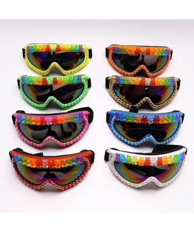 Fashion Oversized shield shape Diamond Sunglasses Women Men punk Cycling Outdoor Sport Ski Goggles sunglasses Pink $11.35 Shield