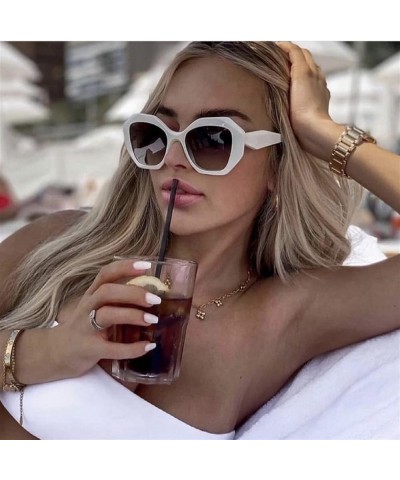 Men and Women Large Frame Fashion Sunglasses Outdoor Sun Shade Beach (Color : E, Size : Medium) Medium F $19.57 Designer