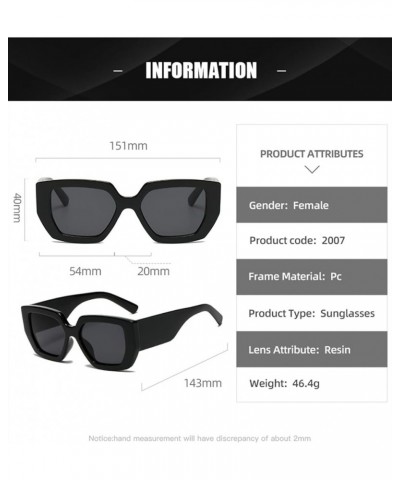 Retro Square Sunshade Sunglasses, Outdoor Holiday Glasses for Men and Women Street Shooting (Color : D, Size : Medium) Medium...