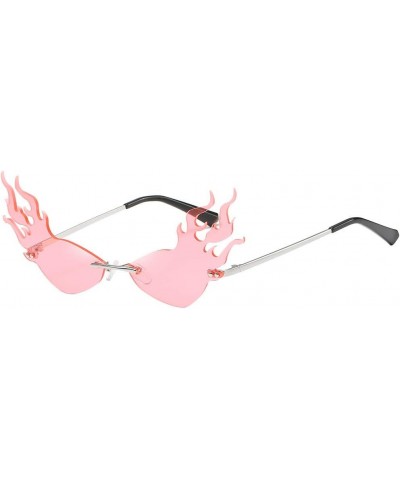 Trendy Sunglasses,Cool Cool Sunglasses Big Sunglasses Oversized Cat Eye Sunglasse Personality Sunglasses Pink $5.69 Rimless