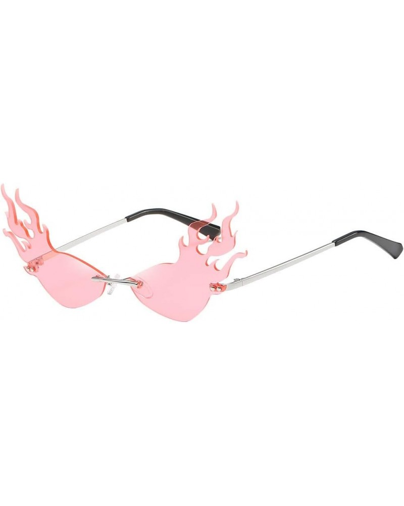 Trendy Sunglasses,Cool Cool Sunglasses Big Sunglasses Oversized Cat Eye Sunglasse Personality Sunglasses Pink $5.69 Rimless