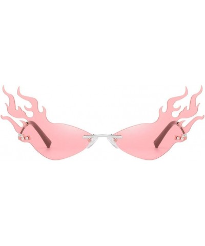 Trendy Sunglasses,Cool Cool Sunglasses Big Sunglasses Oversized Cat Eye Sunglasse Personality Sunglasses Pink $5.69 Rimless