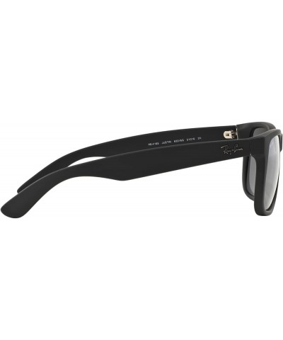 RB4165 Justin Sunglasses + Vision Group Accessories Bundle Rubber Black/Grey Mirror Silver (622/6g) $72.40 Square