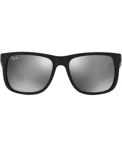 RB4165 Justin Sunglasses + Vision Group Accessories Bundle Rubber Black/Grey Mirror Silver (622/6g) $72.40 Square