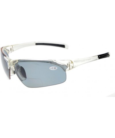 TR90 Unbreakable Sports Polarized Half-Rimless Bifocal Sunglasses +3.00 Clear/Grey Lens $15.07 Rimless