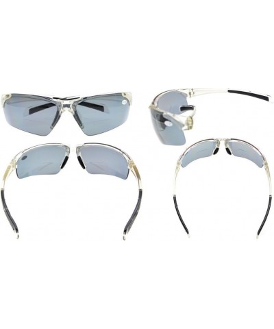 TR90 Unbreakable Sports Polarized Half-Rimless Bifocal Sunglasses +3.00 Clear/Grey Lens $15.07 Rimless