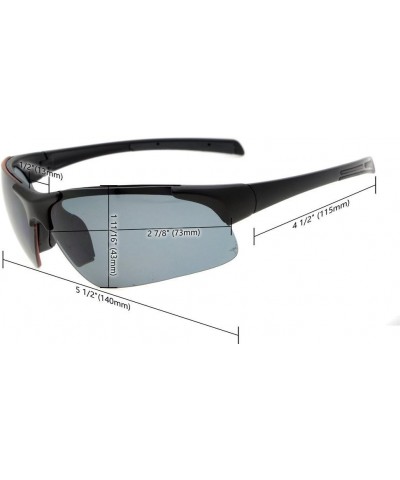 TR90 Unbreakable Sports Polarized Half-Rimless Bifocal Sunglasses +3.00 Clear/Grey Lens $15.07 Rimless