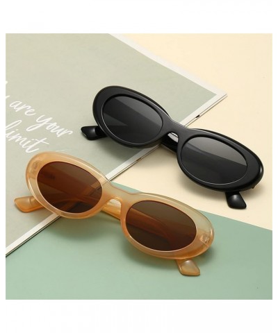 Retro Oval Small Frame Woman UV400h Outdoor Vacation Beach Driving Sunglasses E $15.19 Oval