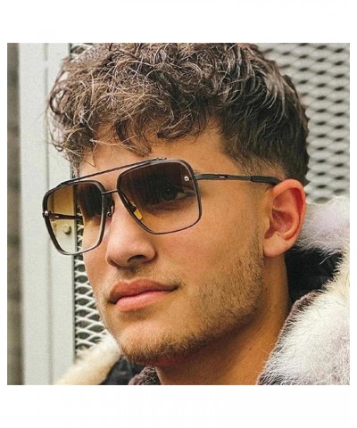 Sunglasses Summer Style Gradient lens Men Driving Sun glasses Glasses Gold Grey $29.51 Rectangular