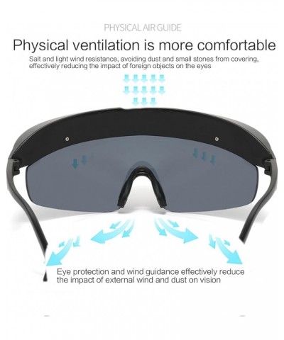 Oversized Shield Sport Sunglasses Men Women Outdoor Cycling Visors Sunglasses Sun Protective Eyewear for Hiking 5 5 $9.03 Sport