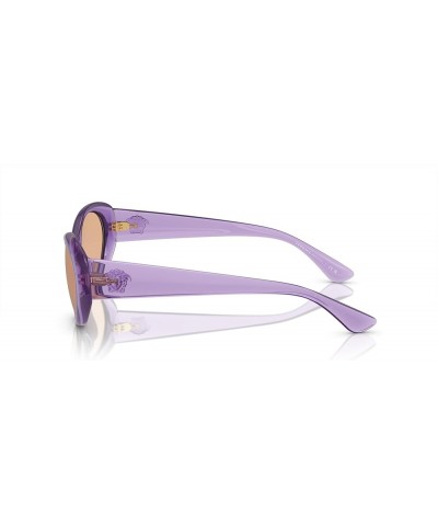 Woman Sunglasses Black Frame, Dark Grey Lenses, 53MM Purple Transparent $45.87 Cat Eye